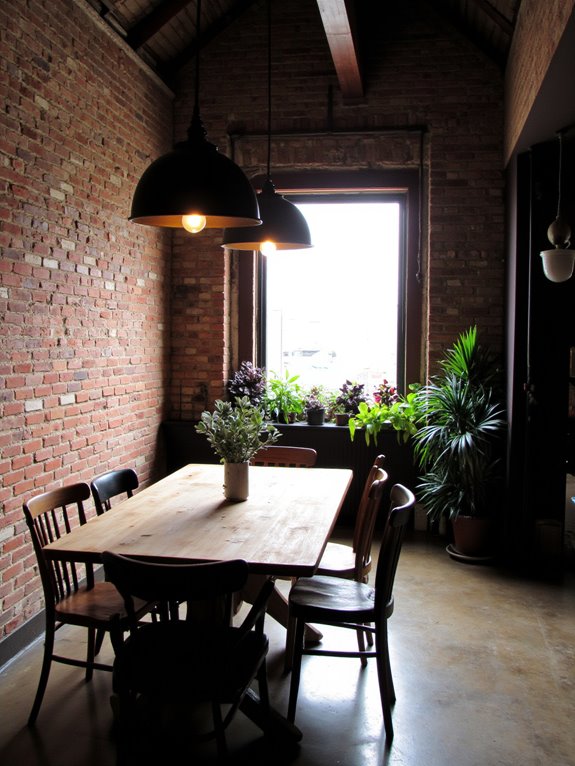 industrial lighting for dining