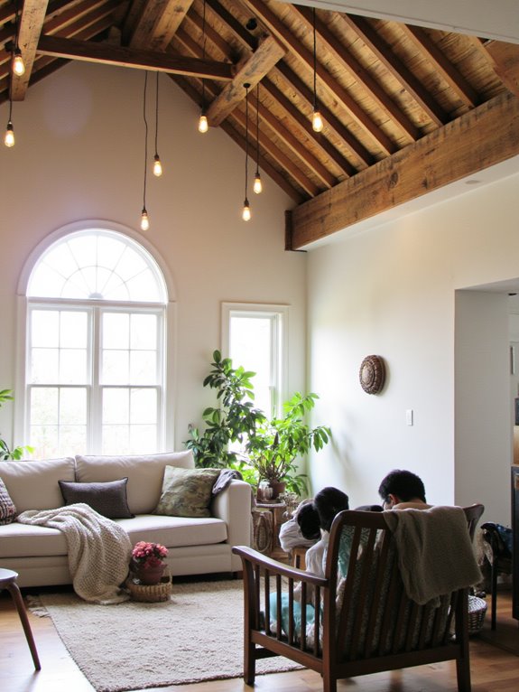 inviting lighting for vaulted ceilings