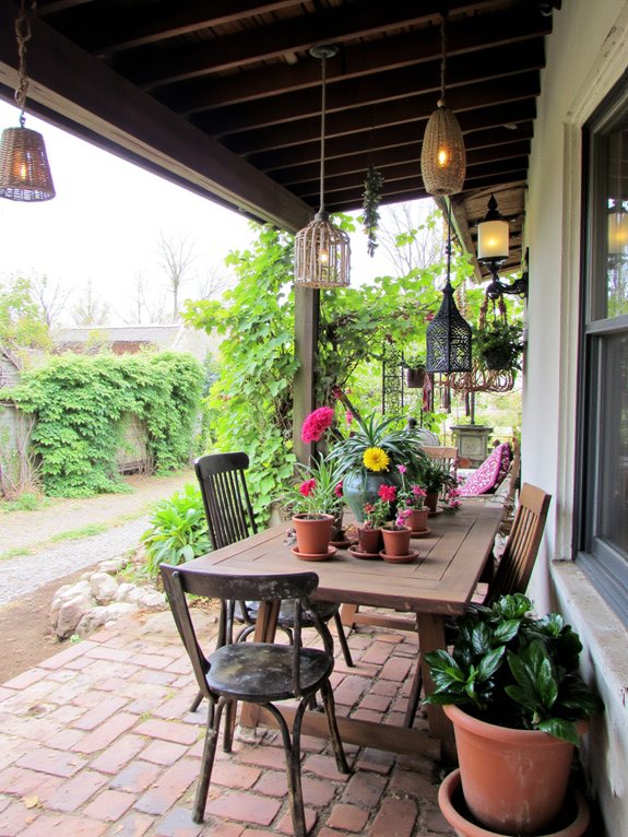 inviting outdoor lighting ambiance