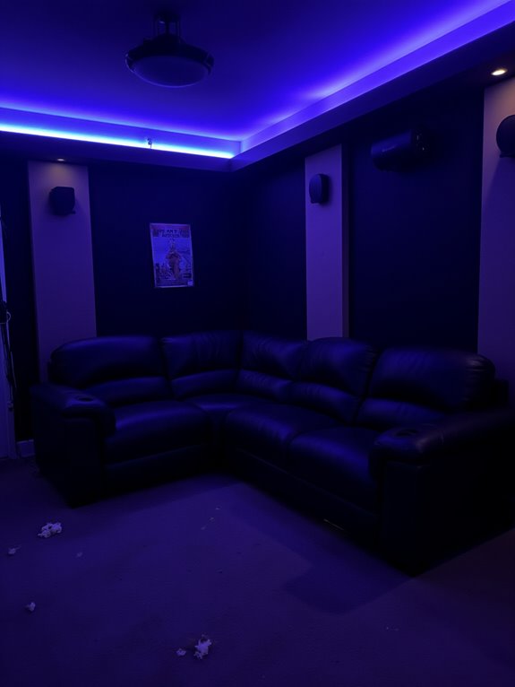 led strips enhance ambiance