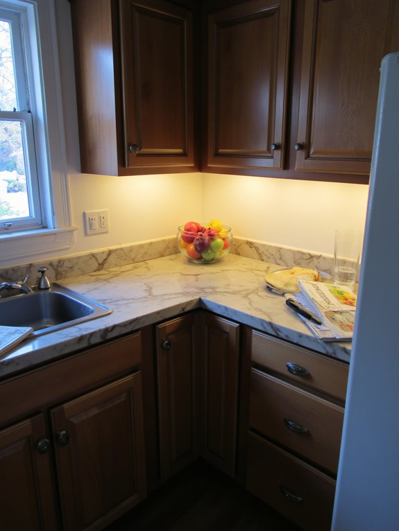 led strips enhance kitchen ambiance