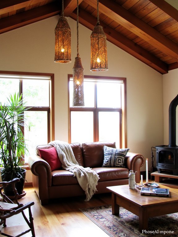 natural materials enhance lighting