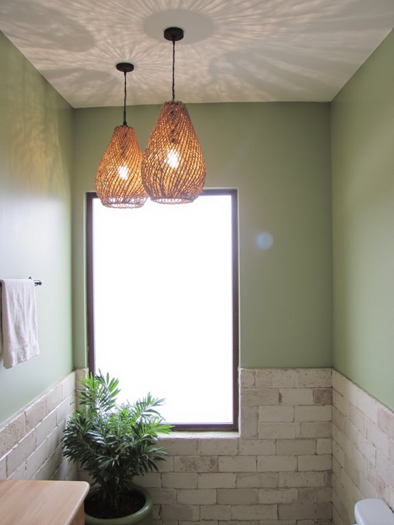 nature inspired bathroom ambiance