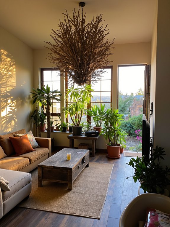 nature inspired cozy ambiance