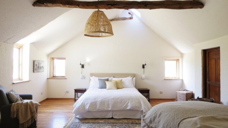 relaxing vaulted ceiling lighting