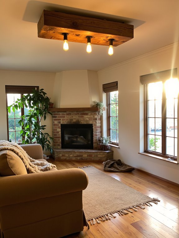 rustic wooden fixtures charm