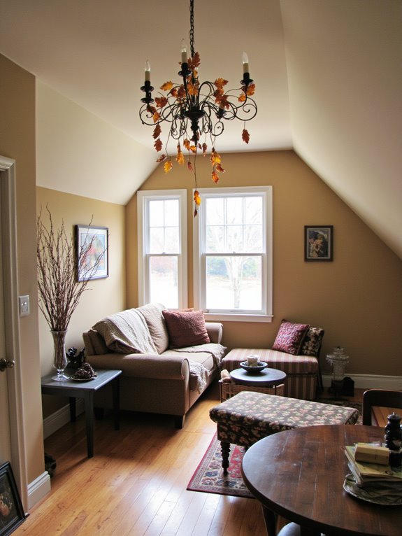 seasonal chandelier decor changes