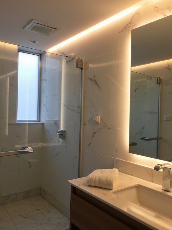 sleek versatile bathroom lighting