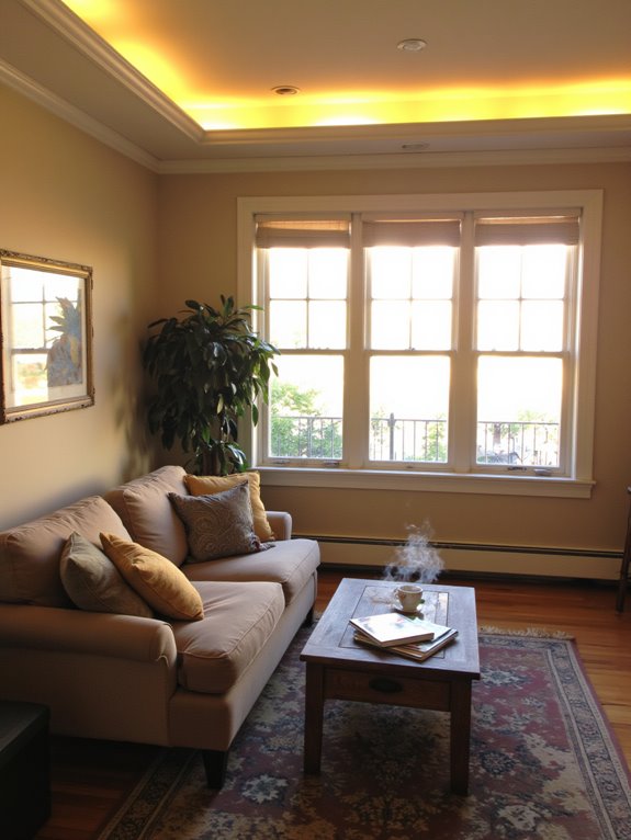 soft inviting cove lighting