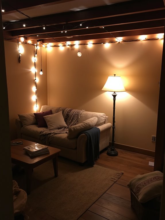 soft lighting for coziness