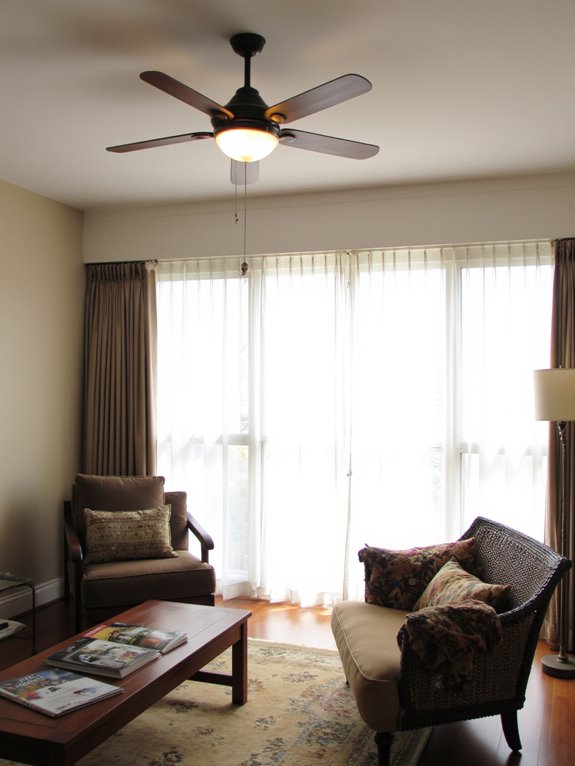 space saving illuminated ceiling fans