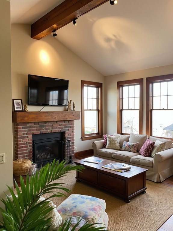 spotlights enhance architectural features