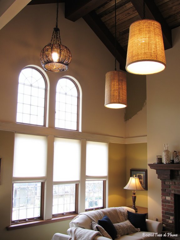 textured shades soften light