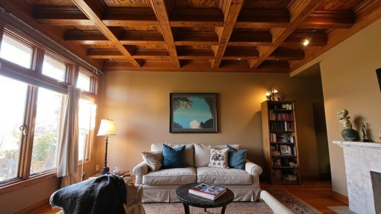 timeless coffered ceiling lighting