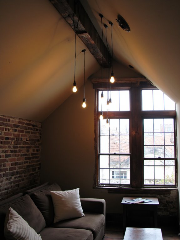 transformative sloped ceiling lighting