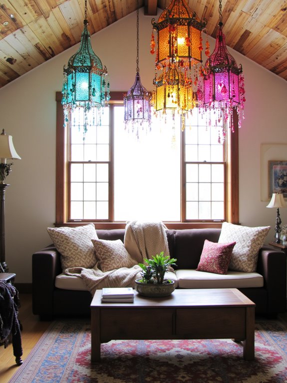 vibrant decorative lanterns enhance
