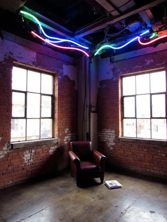 vibrant urban neon decor