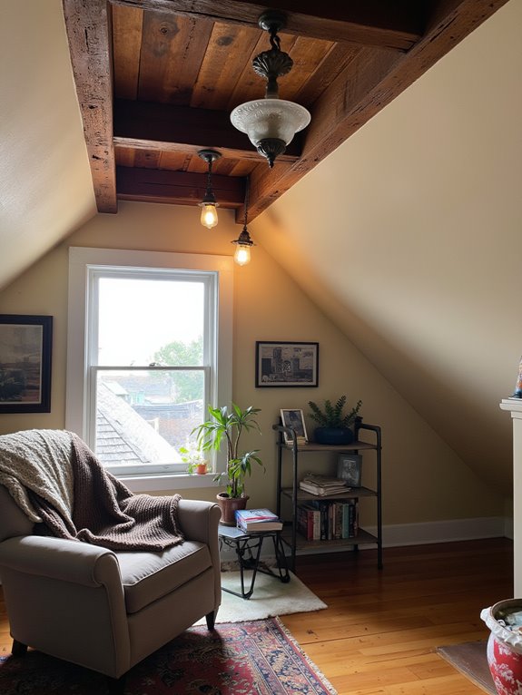 vintage lighting adds character