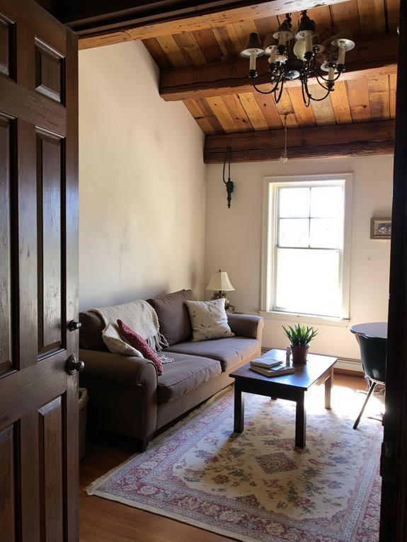 warm natural material lighting