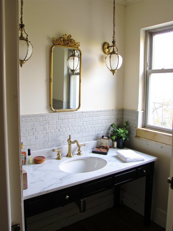 art deco bathroom elegance