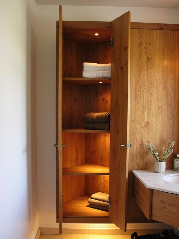 backlit cabinets enhance ambiance