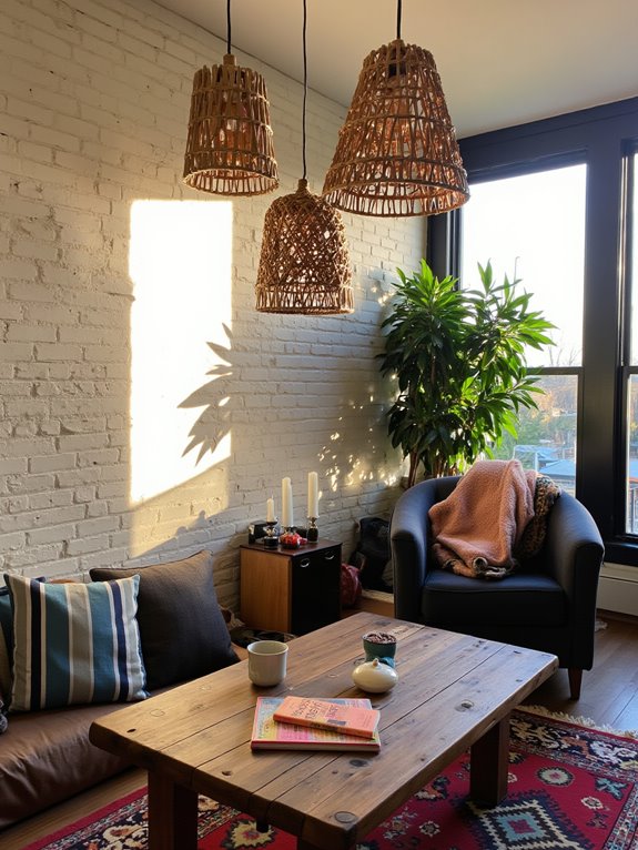 bohemian pendant lights warmth