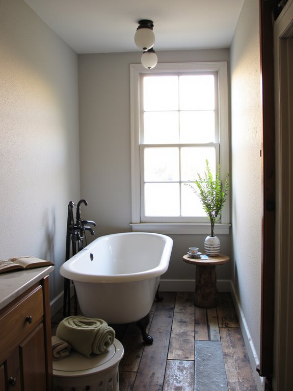 bright overhead lighting installation