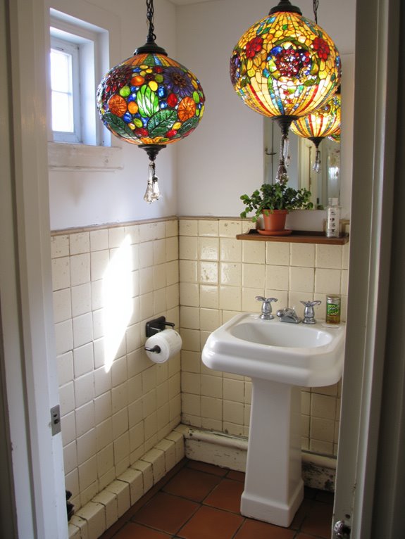 colorful glass pendant lighting