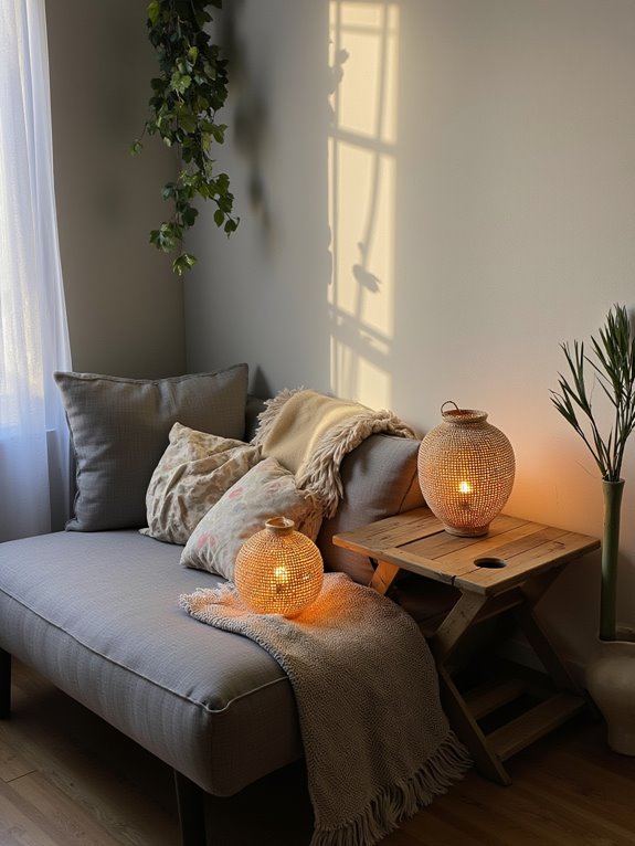cozy lanterns enhance ambiance
