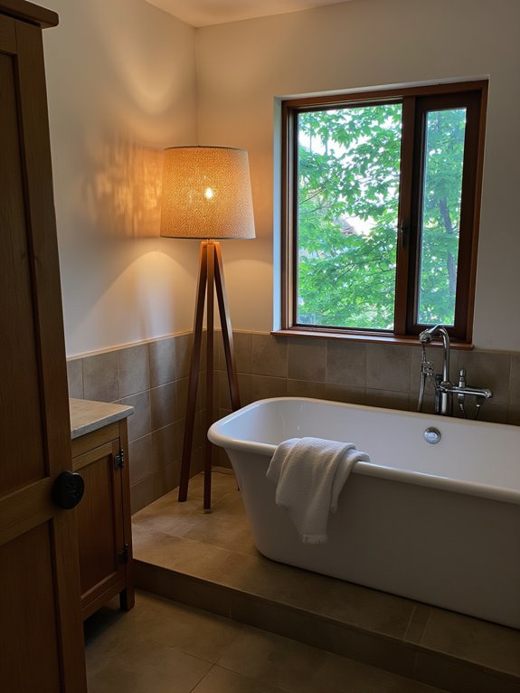 cozy natural material lighting