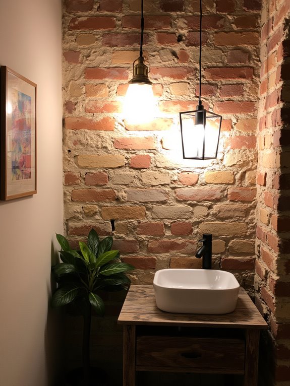 eclectic style powder room