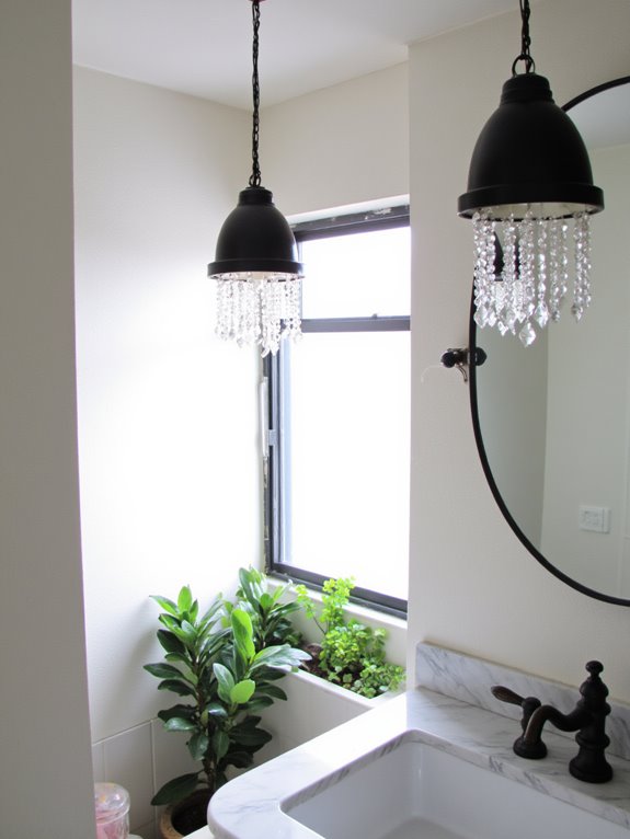 elegant black crystal pendants