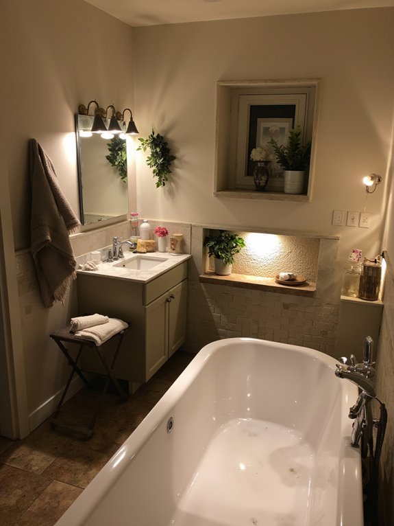 enchanting bathroom accent lighting