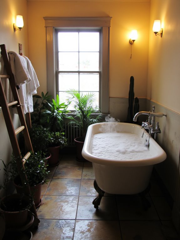 essential soothing bathroom ambiance