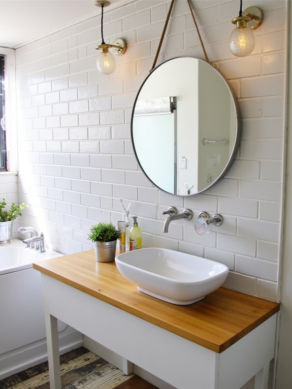 illuminated mirror focal point