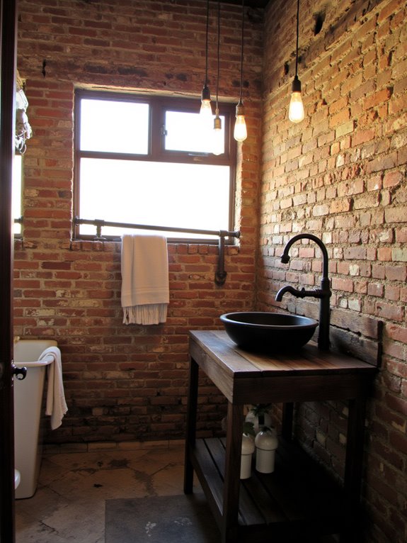 industrial chic bathroom lighting