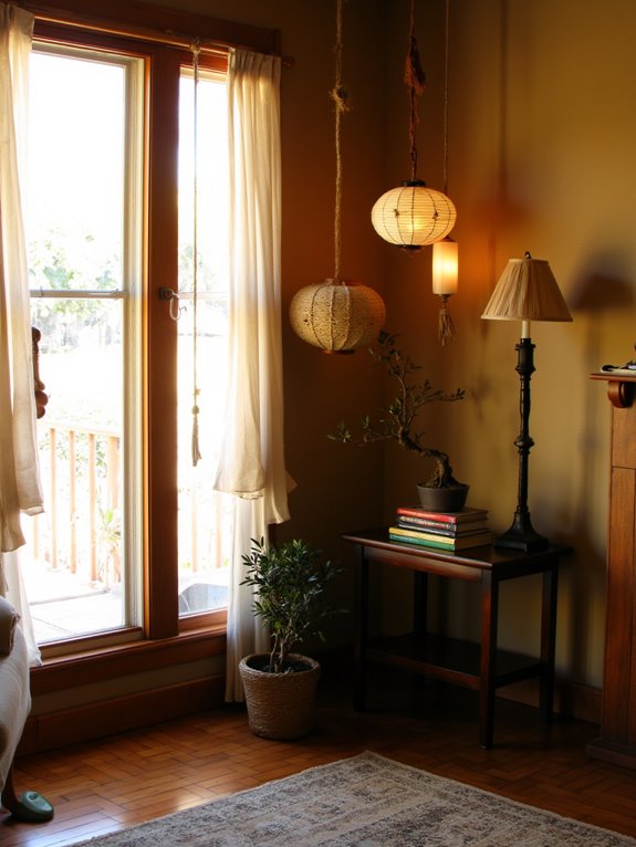 japanese lanterns enhance ambiance