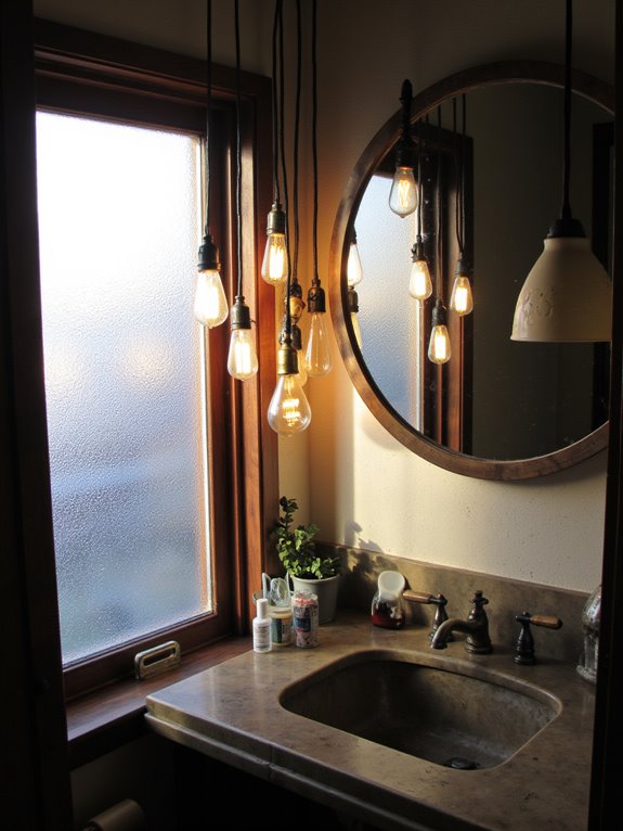 layered pendant lighting arrangement