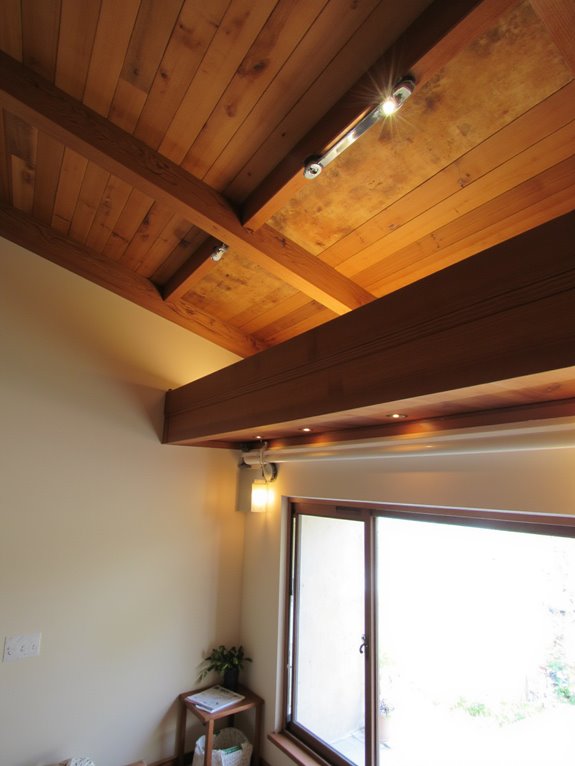 layered warm ceiling lighting
