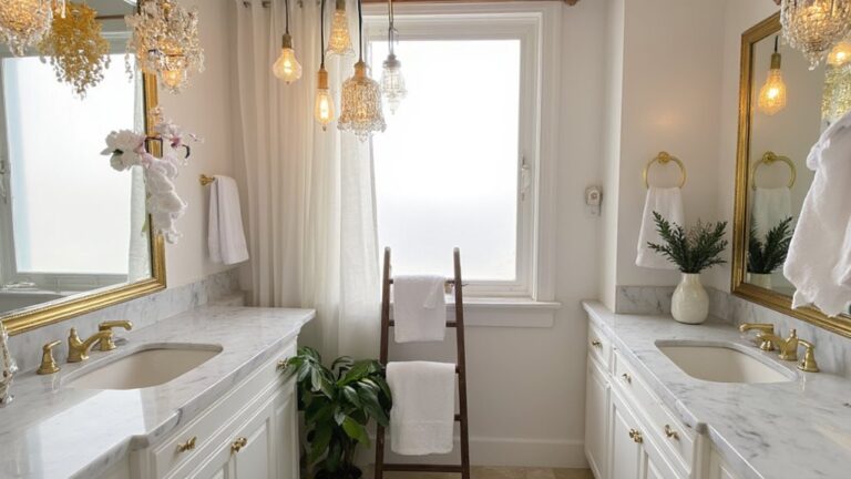 luxurious gold bathroom lighting