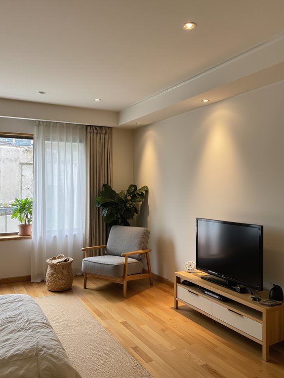 minimalist warm recessed lighting