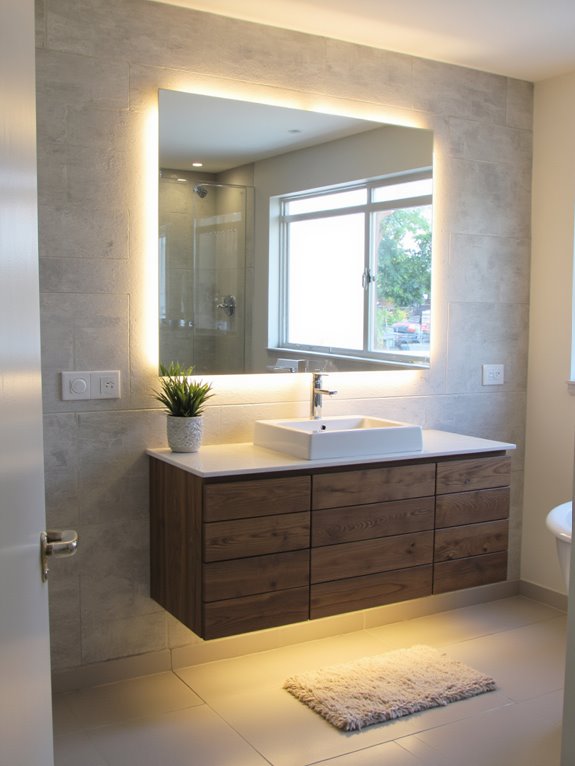 modern bathroom led lighting