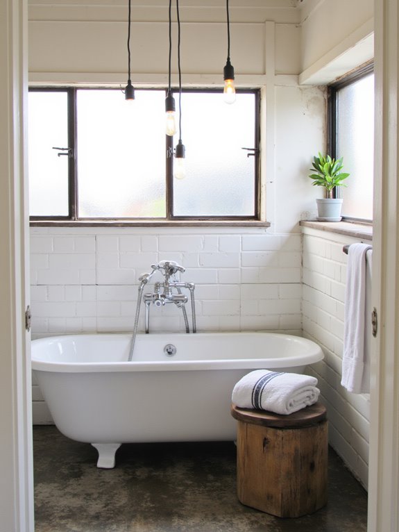 modern industrial bathroom lighting