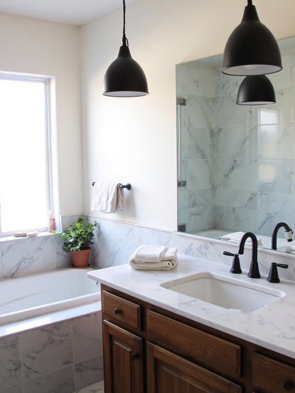 modern sleek metal pendants