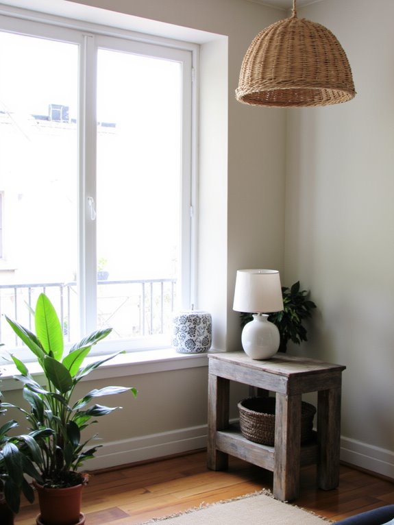 natural materials enhance lighting