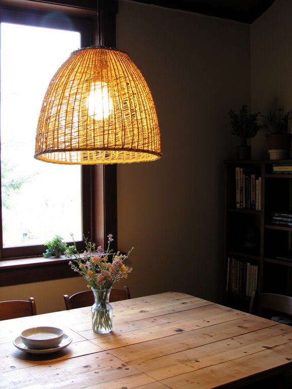 natural materials in lighting