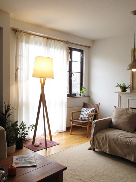 natural wood paper lighting