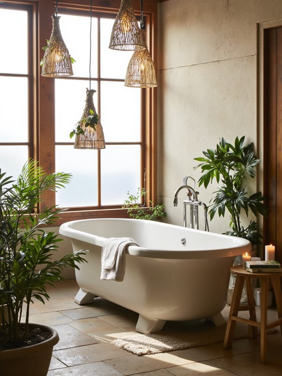 nature inspired bathroom lighting