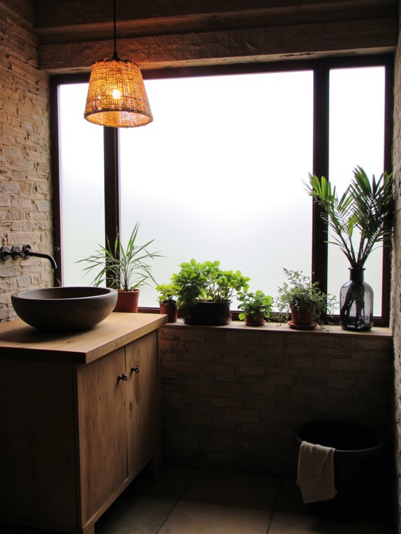 nature inspired bathroom lighting