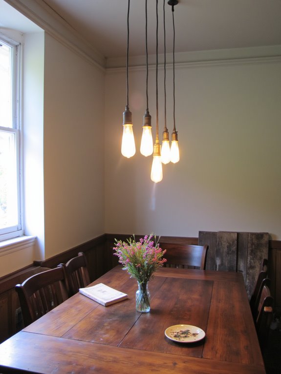 pendants enhance dining ambiance